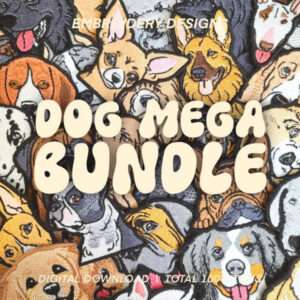 Diseño bordado Pack dog perro mega bundle