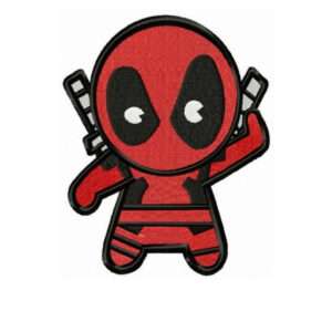 Deadpool chibi diseño de bordado
