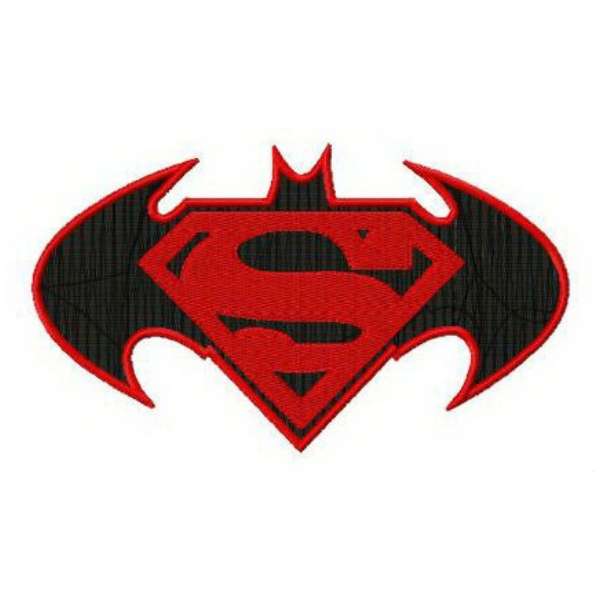 diseño bordado super batman