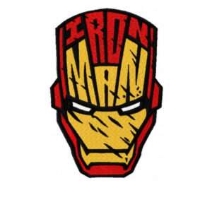 Máscara de Iron Man diseño de bordado