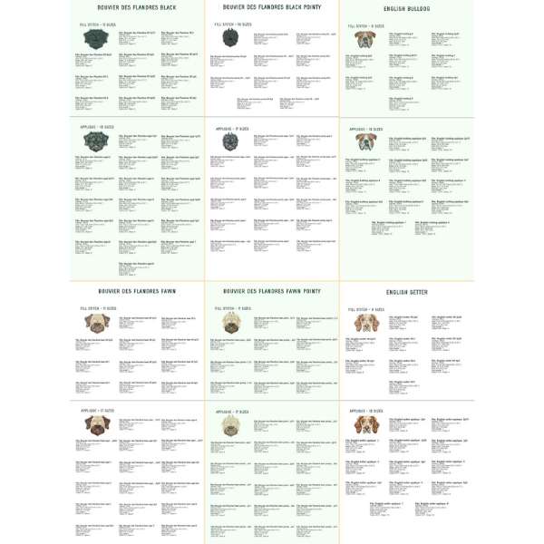 Pack caras de perros coloridas Vol. 1 - diseños de bordado