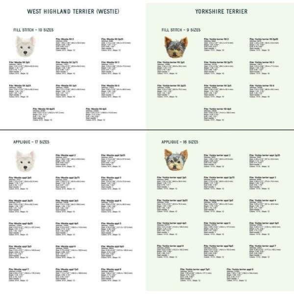Pack caras de perros coloridas Vol. 4 - diseños de bordado