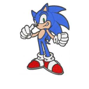 Sonic diseño de bordado